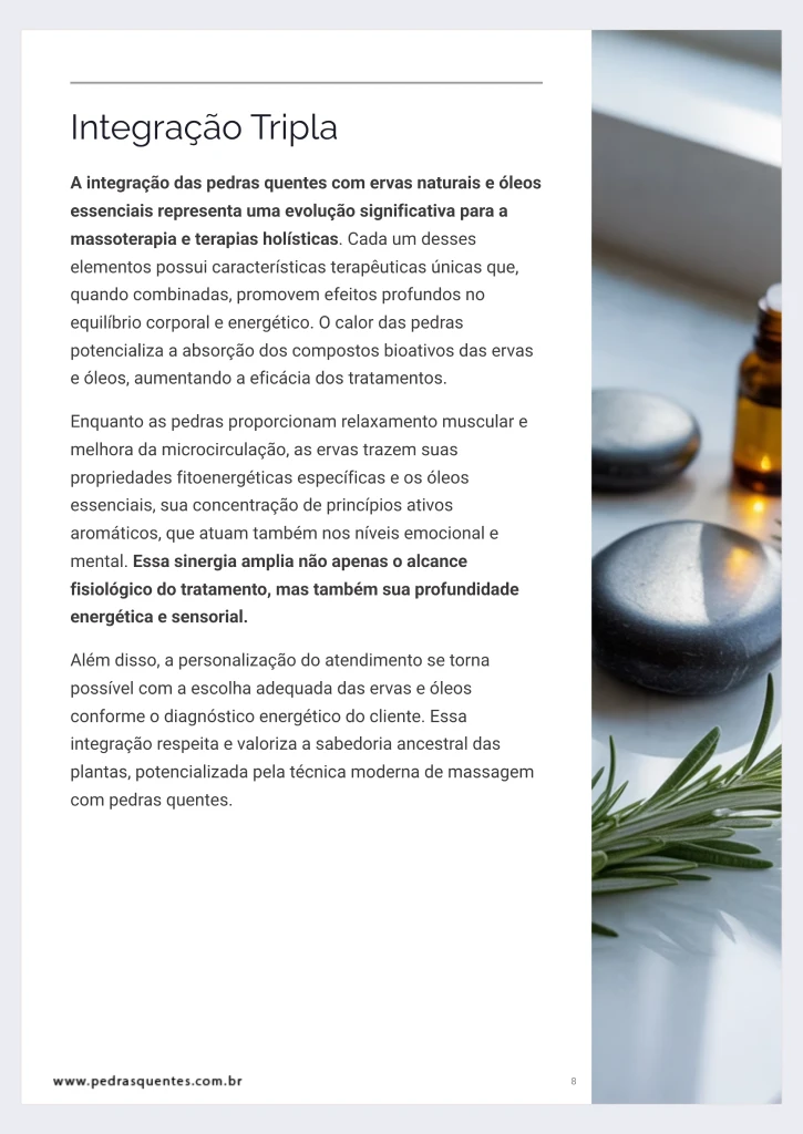 Página 8 do E-book Pedras Quentes, Ervas Naturais e Óleos Essenciais