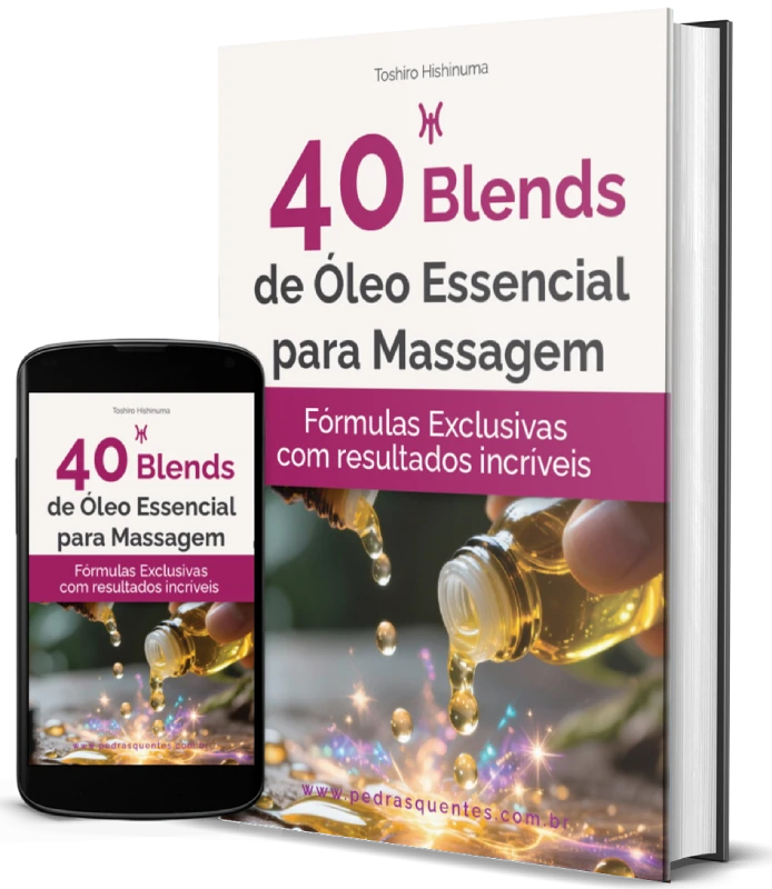 Mockup E-book 40 Blends de Óleo Essencial para Massagem